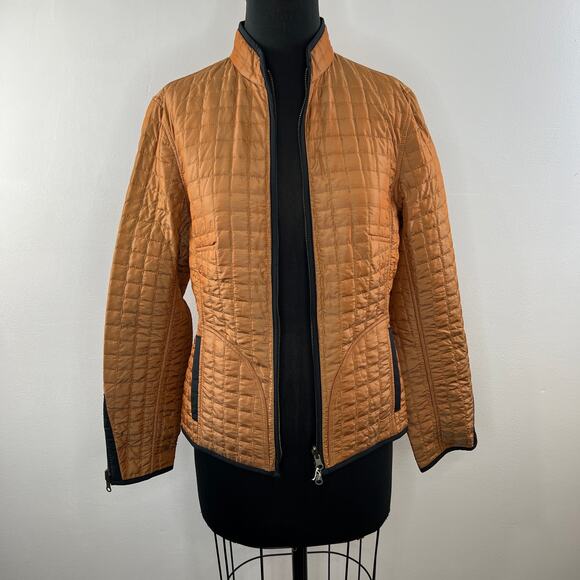 FUCHS SCHMITT Black & Brown Reversible Full Zip Jacket Lightly Padded 38 US 8 - Picture 2 of 8